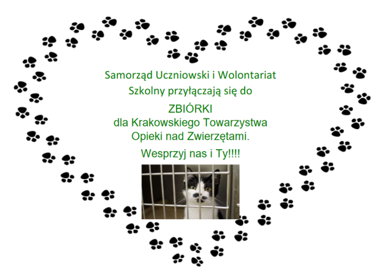 Zbiórka dla Krakowskiego Towarzystwa Opieki nad Zwierzętami