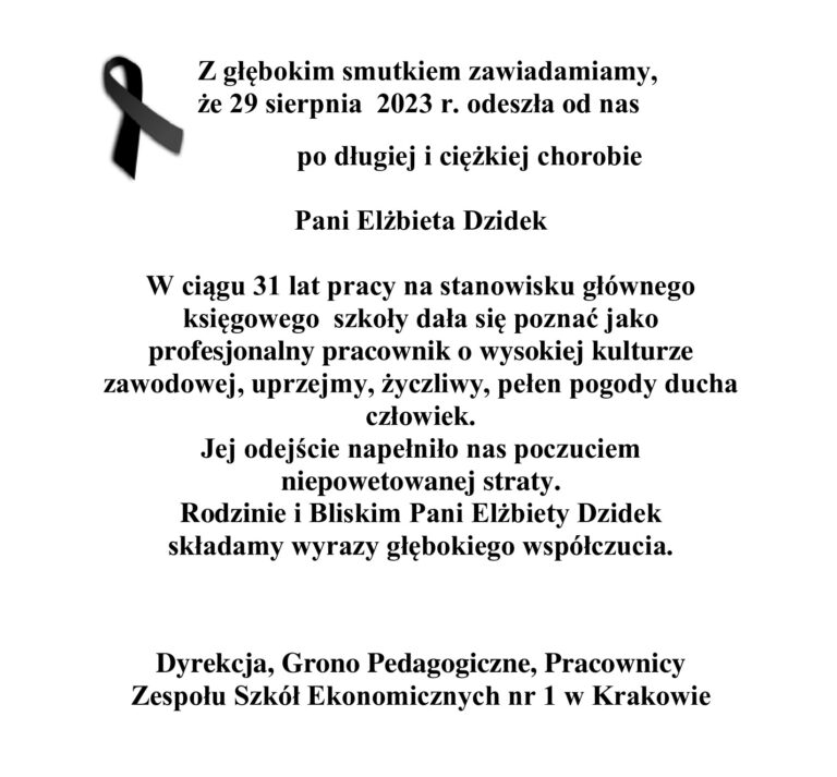 Odeszła od nas