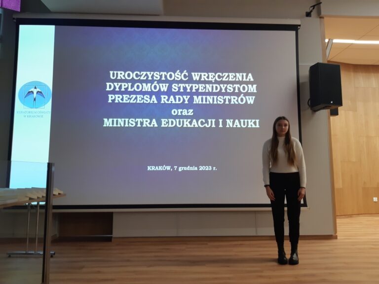 Gabrysia Kowalik stypendystką Prezesa Rady Ministrów