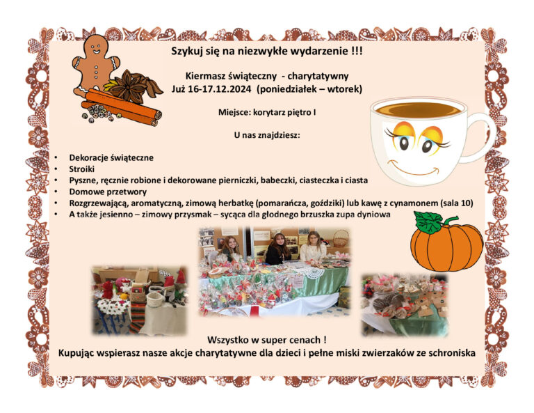 Zapraszamy na kiermasz