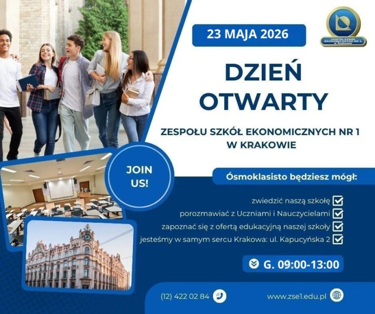 Zapraszamy na Dzień Otwarty w sobotę 23 maja 2026 r.